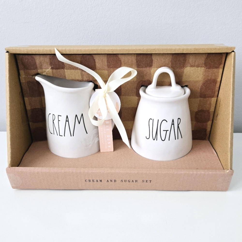 NEW Rae Dunn Cream & Sugar Set